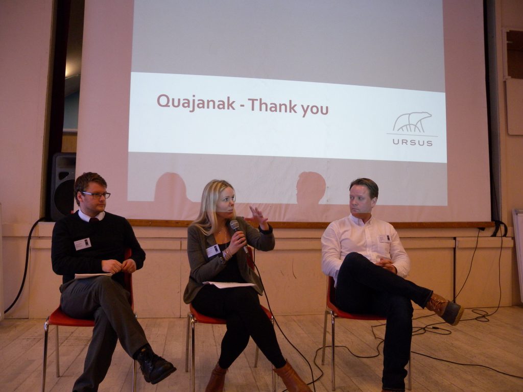 Egill Thor Nielsson, Sigríður Blöndal og Heiðar Guðjónsson blev spurgt ind til deres oplæg 