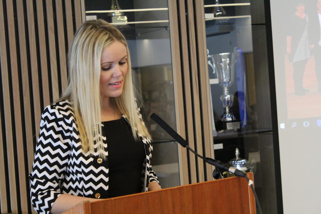 Sigríður Blöndal holder præsidentens tale