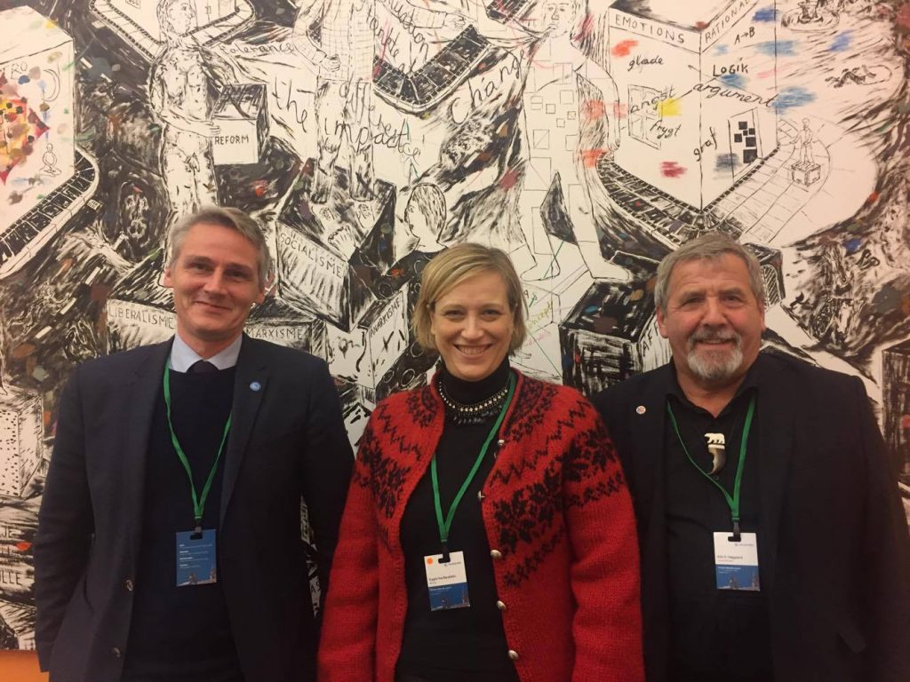 Høgni Høydal, Eygló Harðardóttir, Kári Páll Højgaard i Folketinget efter mødet mellem Rådet pg de vestnordiske samarbejdsministre